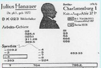 Visitenkarte Hanauer